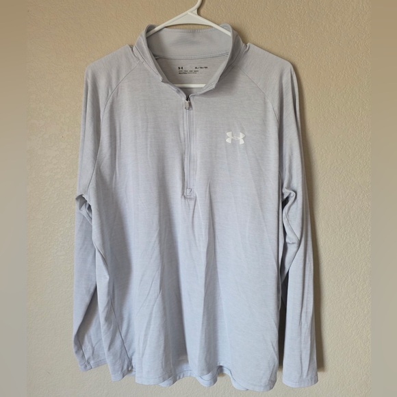 Under Armour Men's UA Tech Long Sleeve 1/2 Zip In Halo Gray Size XL - Picture 2 of 6